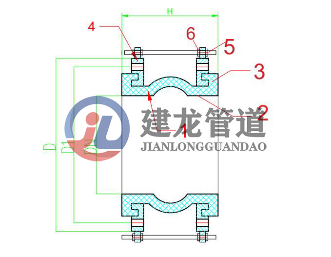 扣槽限位橡胶接头